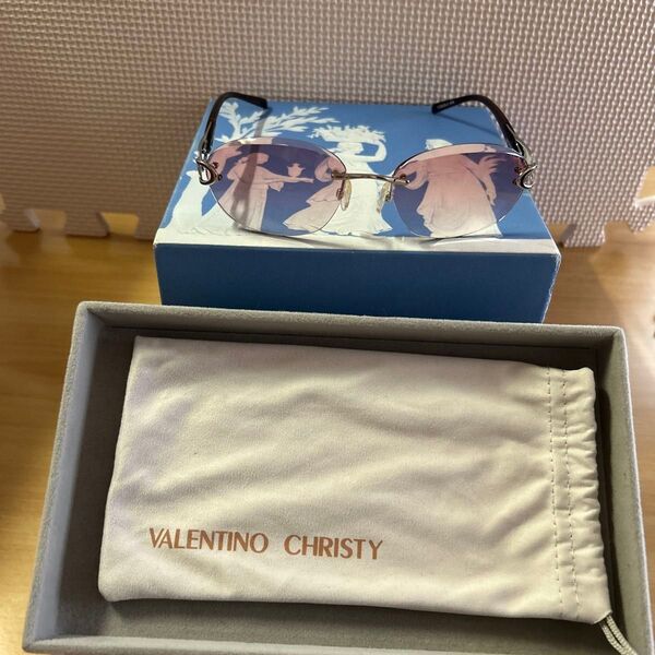 VALENTINO CHRISTY サングラス ピンク グラデーション ケース付き