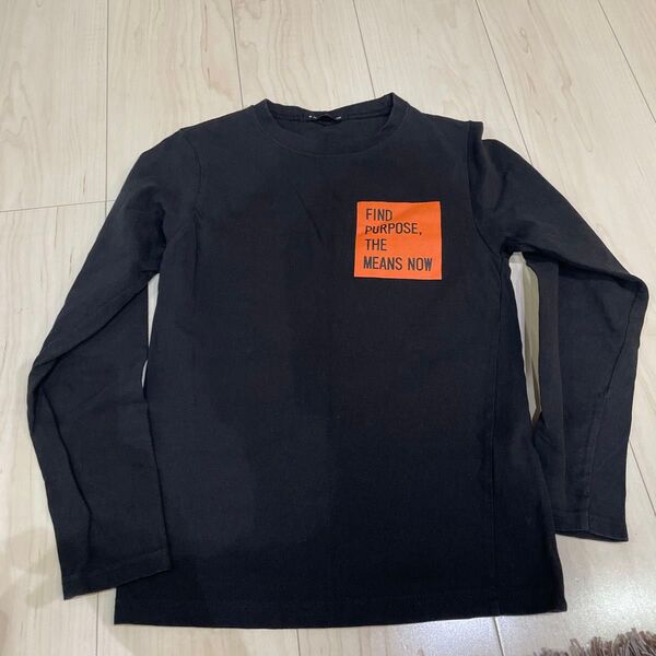 シスキー 長袖 tシャツ 150 ロンt 黒 ブラック 140 ロンT ロングスリーブ