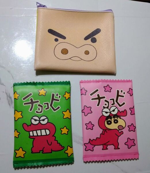 クレヨンしんちゃん ポーチ 3点セット 小物入れ セリア