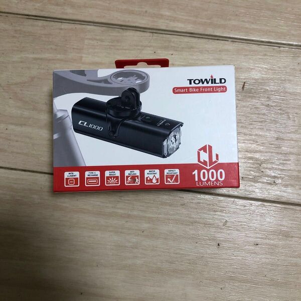 TOWILD CL1000 自転車ライト 大容量4000mAh 1000ルーメン USB-C充電式 自転車ヘッドライト 高輝度