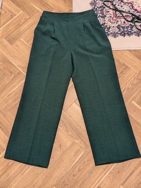 最終価格【LLサイズ】しまむら mysacloset 田中里奈 カラーパンツ 緑 グリーン