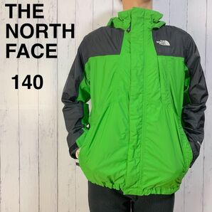ノースフェイス マウンテンパーカー キッズ 140 US規格 緑黒 ハイベント THE NORTH FACE ナイロン