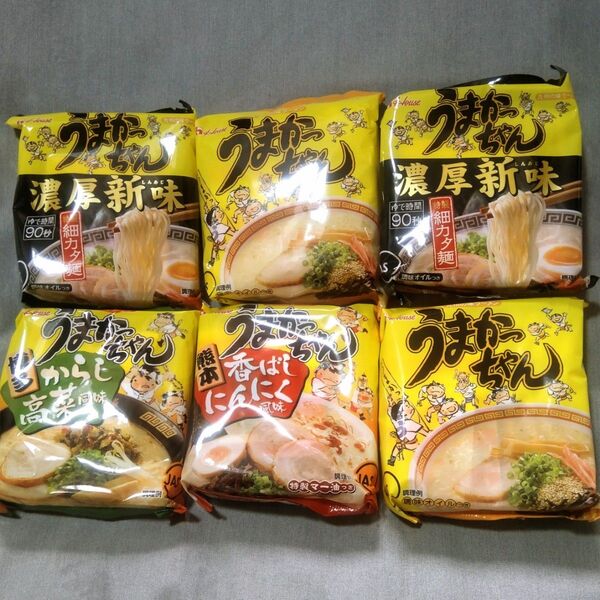 ハウス食品: うまかっちゃん インスタントラーメン詰め合わせ 4種類 計6食分