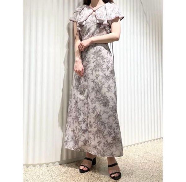 《美品》SNIDEL ラッフルボレロパイピングワンピース ロング 0