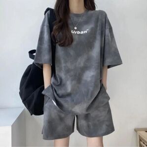 絞り染め セットアップ タイダイ タイダイ柄 短パン 上下セット Tシャツ 半袖
