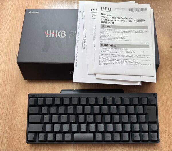 PFU HHKB Proffesional HYBRID Type-S 墨 キューシンマット貼り付け済