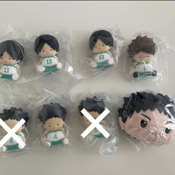 ちゃびちゃび ハイキュー!! 青葉城西・梟谷学園 ソフビフィギュア&ハイキュー!! リバーシブルぬいぐるみ2 計6点セット