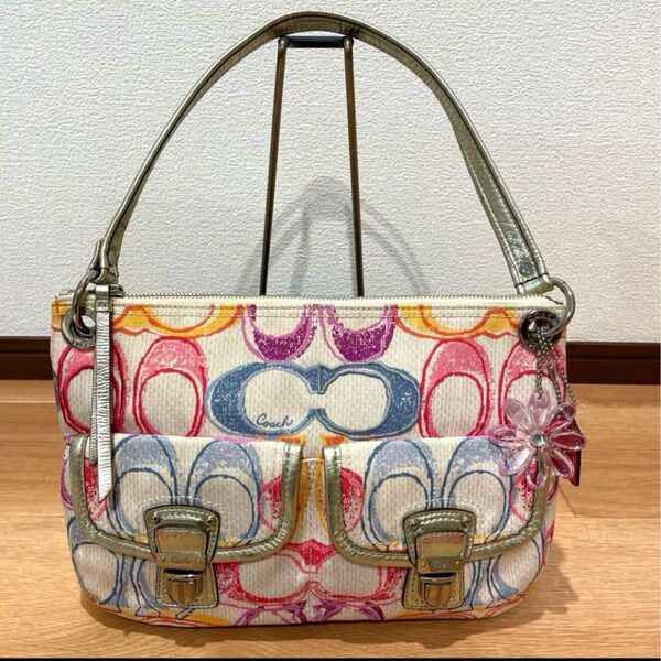 【セール】COACH コーチ ポピードリーム キャンバス 2way ショルダーバッグ 19030 シグネチャー
