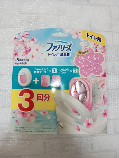 P&G ファブリーズ トイレ用 消臭剤 置き型 さくらフローラル 6.3ml 本体+レフィル2個入