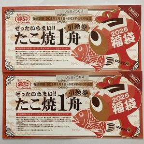 築地銀だこ たこ焼き 回数券 引換券 2枚 とヘアゴム