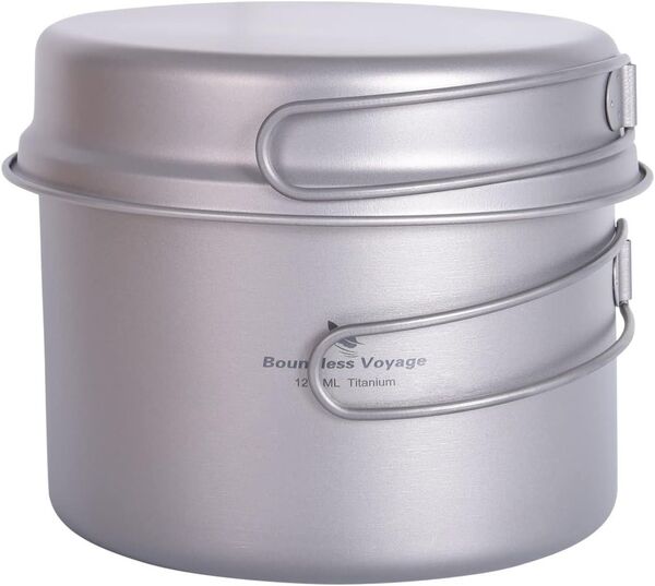Boundless Voyage チタンクッカー 2個セット!(500ml+1200ml) 収納袋付き Ti2110C