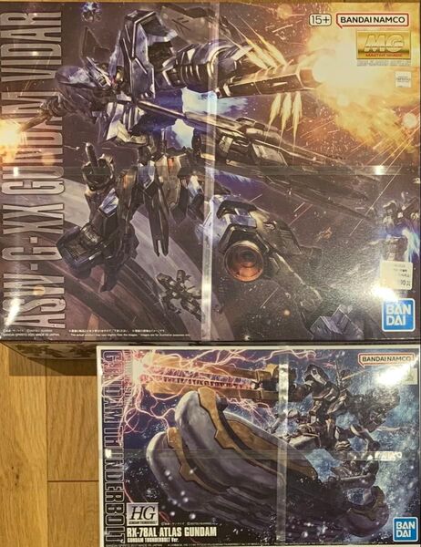 HGアトラスガンダム、MGガンダムヴィダール ガンプラまとめ売り 宇宙世紀 ガンダムサンダーボルト、鉄血のオルフェンズ