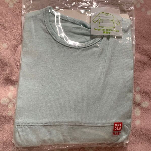 UNIQLO BABY 長袖シャツ ミントグリーン 未使用