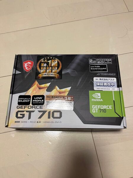 ■中古(ほぼ新品)■ MSI GeForce GT710 DDR3 2GB グラフィックスボード VD5931
