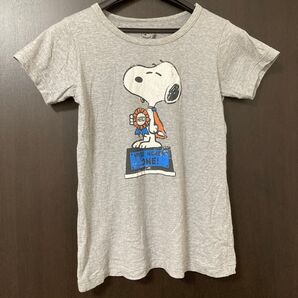 familiar SNOOPY 半袖プリントTシャツ グレー レディース Mサイズ