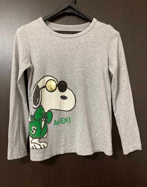 familiar SNOOPY 長袖Tシャツ レディース Lサイズ グレー