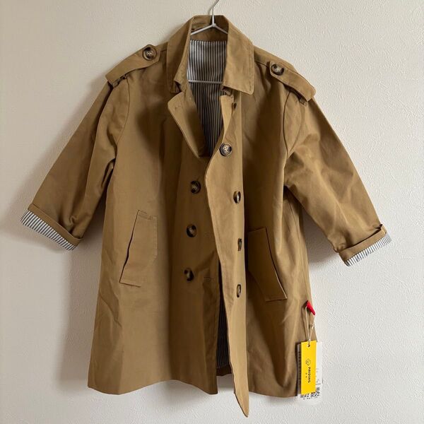 新品 タグ付き トレンチコート ベージュ 110