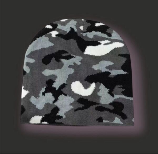 ビーニー y2kグランジ 海外ストリート 迷彩 韓国supreme stussy