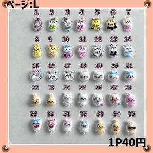 ネイルパーツ ちいかわ キャラクター ハチワレ うさぎ モモンガ シーサー ステッカー