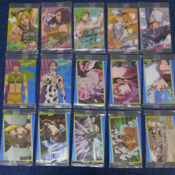 【送料無料/匿名配送】⑪ジョジョの奇妙な冒険 ウエハース カード ストーンオーシャンⅢ 15枚