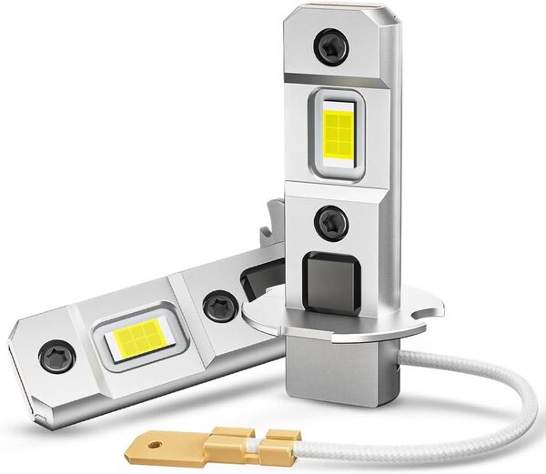 【新品】 H3 LED フォグランプ ホワイト 車検対応 12V/24V車兼用 トラック対応 角度調整可能 爆光 2個セット