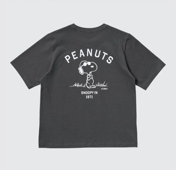 ユニクロ ピーナッツ UT スヌーピー Tシャツ レディース XL ダークグレー 半袖 半袖Tシャツ PEANUTS