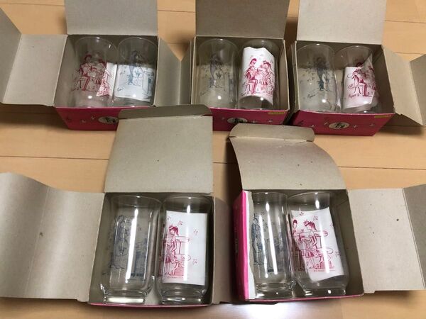 キリンレモン春のグラスプレゼント 5セット昭和レトロ
