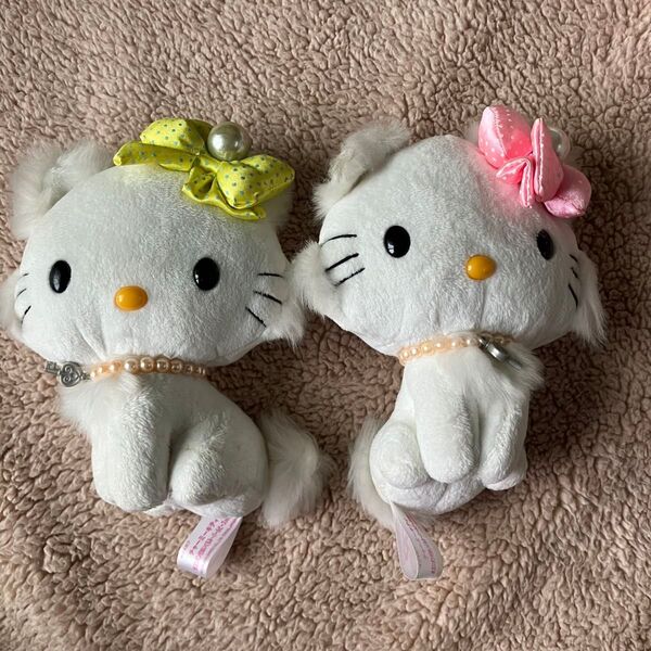 キティ パール リボンドット ぬいぐるみ マスコット チャーミーキティ 2個