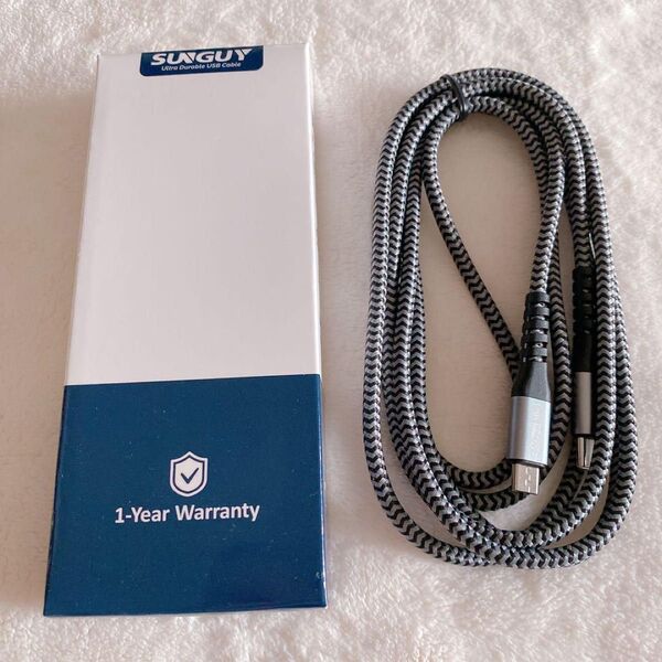 スマホ 充電ケーブル Type B C Micro USB ケーブル 2M 黒