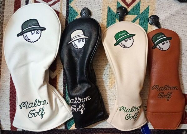 【即発送】マルボンゴルフ Malbon ヘッドカバー 4個セット マルボン