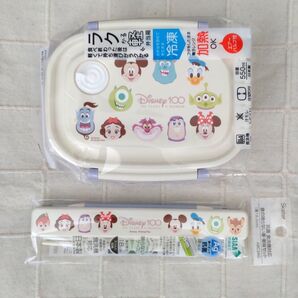 ディズニー キャラクター 弁当箱&音の鳴らない箸セット 新品