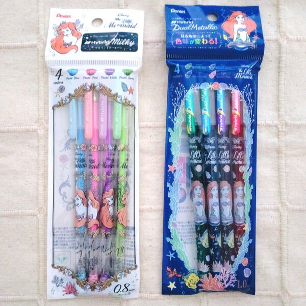 ディズニー アリエル ラメインキボールペン & ゲルインキボールペン 新品