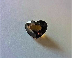 * Heart форма orange коричневый турмалин разрозненный 1 пункт примерно 2.3ct #01494