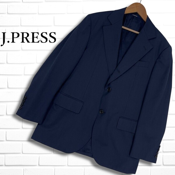 ◆美品◆ J.PRESS ジェイプレス テーラード ジャケット 紺 ネイビー メンズ AB4 ◆送料無料◆ 0465E□