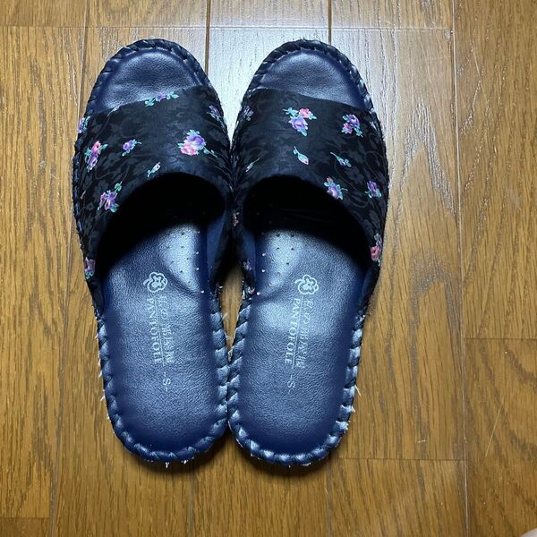 室内履き ルームサンダル スリッパ ネイビー Pantofole Sサイズ