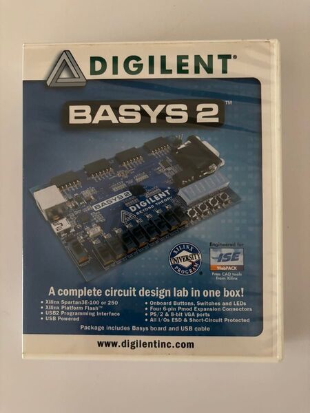 DIGILENT basys2 Xilinx Spartan 3e FGPA 100K ゲート 開発キット