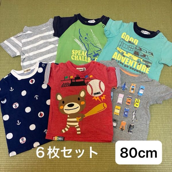 used/半袖Tシャツ/6枚まとめ売り/男の子/80cm