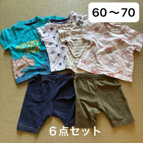 used☆夏服6点セット/まとめ売り/男の子/ベビー服/60〜70