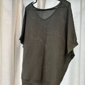 n'OrLABEL 透かし編みドルマンサマーニット