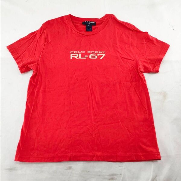 A-24【良品】Polo Sport Ralph Lauren ラルフローレン 半袖シャツ Tシャツ 赤 トップス カットソー