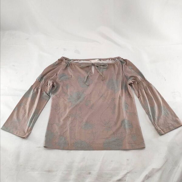 A-24【良品】ingeborg インゲボルグ 長袖シャツ Tシャツ ピンク 花柄 トップス カットソー ヴィンテージ ロンT