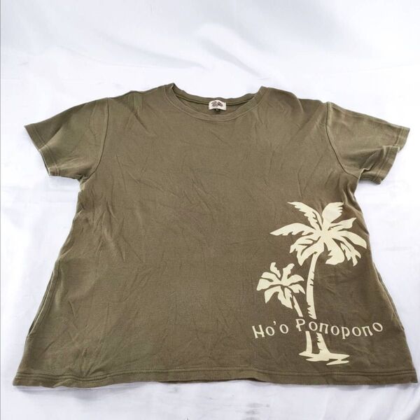 A-24【良品】maumaloa 半袖シャツ Tシャツ グリーン トップス カットソー 古着 アロハ ヴィンテージ古着