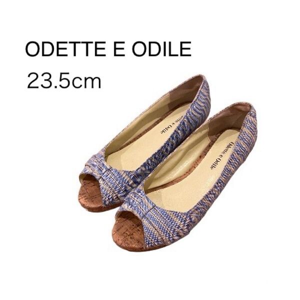 ODETTE E ODILE オデットエオディール オープントゥパンプス ユナイテッドアローズ リボン コルク