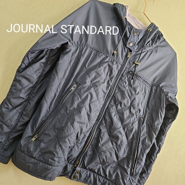 JOURNAL STANDARDジャーナルスタンダード メンズ ナイロンジャンパー ブルゾンMサイズ ネイビー 紺色 春秋用 薄手