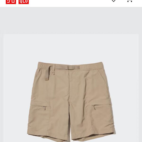 ユニクロ UNIQLO ギアショーツ ベージュSサイズ ナイロン ハーフパンツ