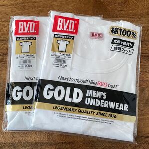 BVD GOLD 丸首 半袖 Tシャツ L 2枚