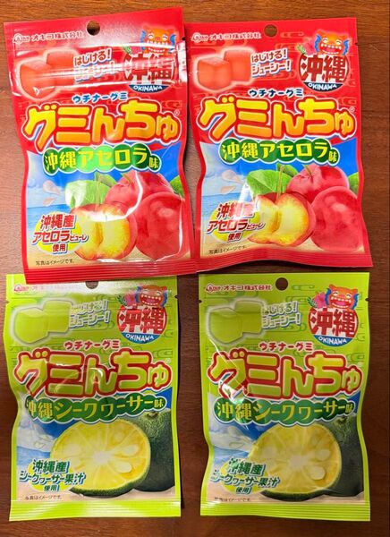 【沖縄限定】ウチナーグミ グミんちゅ(沖縄アセロラ味、沖縄シークワーサー味各40g×2袋)