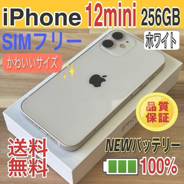 【かわいいサイズ】iPhone12 mini 256GB 新品バッテリー