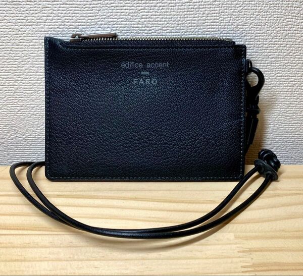 FARO × edifice コラボ レザー 財布 ブラック