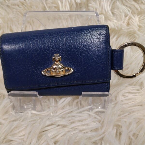 Vivienne Westwood レザー キーケース 5連 オーブロゴ 青紺